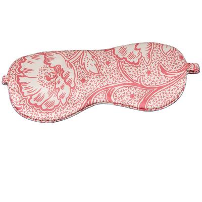 China Anti-static Floral Pattern Self Printing Covered Back Elastic Band Elastic Silk Eye Mask for sale