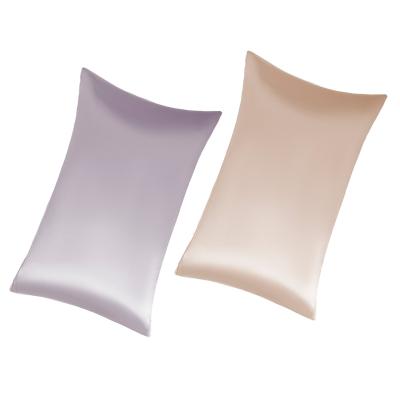 China Light Pink And Purple Silk Satin 2 Color Way 19MM Strip Edge Pillow Case Anti-Static for sale