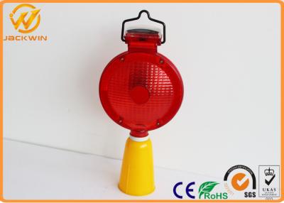 China Solar Powered Red Traffic Safety Equipment LED Flashing Traffic Warning Lights Cone Lamp for sale