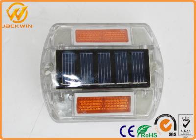 China Plastic Cat Eyes Road Reflectors , Double Sided Amber Solar Powered Road Studs for sale