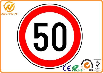 China CE Reflective Round Traffic Warning Signs , Water Proof Diamond Road Signs for sale