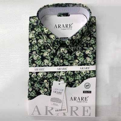 China Vintage Anti-pilling Floral Shirt Men's Casual Tops Print Short Sleeve Dress Shirts Mens Clothing Steampunk Fashion Tops For Male for sale