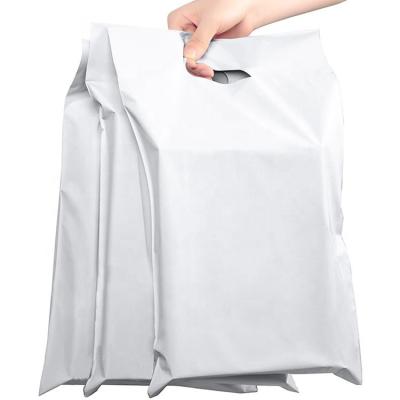 China Eco-friendly Custom Clothing Polymailer Bag with Handle 100% Biodegradable Mailing Bags Shipping Packaging Mail Bags For Clothing for sale