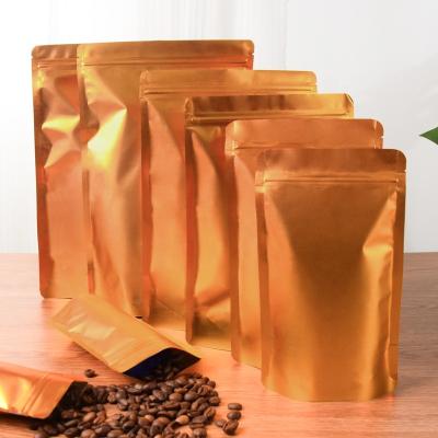 China Recyclable Low MOQ Custom Printed Coffee Bean Packaging Stand Up Pouch Frosted Plastic Zipper Mylar Bags For Store for sale