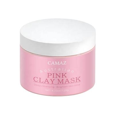 China Australia Pink Pink Clay Mask Private Label Moisturizer Clay Mask With Coconut Oil Aloe Extract Vitamins Mineral Shrink Pores Clean for sale