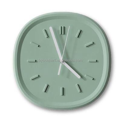 China Minimalist manufacturers wholesale irregular square design use luxury wall clocks in concrete families and villas for sale