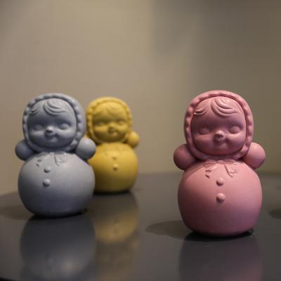 China Retro Vintage Doll Shape Concrete Office Decoration Hotel Bar Bedroom Diy Home Graffiti Gift Multicolor for sale