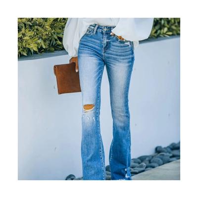 China High Quality Viable Hot Selling Fashion Wholesale Girl Jeans Women Flared Jeans for sale