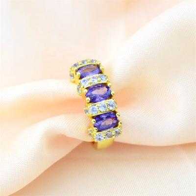 China Vintage Ladies Fashion Zircon Ring High Quality Factory Wholesale Adjustable Ring 18K Gold for sale