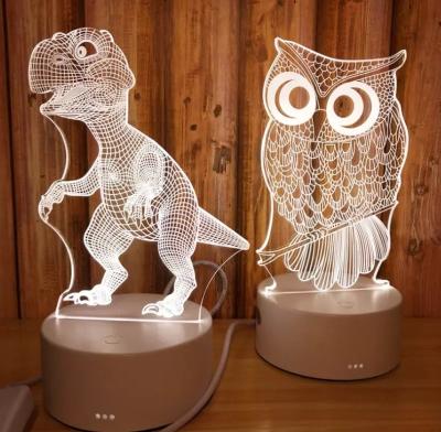 China Modern Custom Photo 3d Acrylic Led Kids Room Decoration Light Animation Night Light for sale