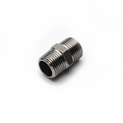 China Nickel Color Stainless Steel Connector Straight Unions Compression Tube Fitting Welding Fitting Water System for sale