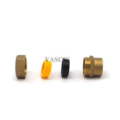 China Gas Forged Brass Union Fitting EPDM Plastic Parts 1/2 - 1 Inch G Male Thread Brass Union Fit For Gas for sale