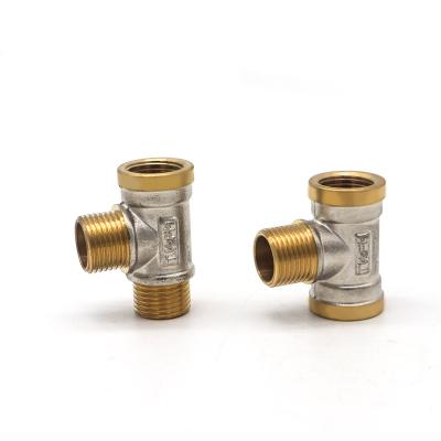 China Join Lines Manufacturer Wholesale Water Pipe Joint Plumbing Joint Male Threaded Brass Joint Joint Fittings Tee Tap Water Pipe Fittings T for sale