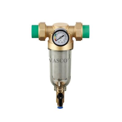 China Hotel Brass Water Filter High Pressure Smoothing Pre Forehead Purifier Brass Pre-Filter for sale