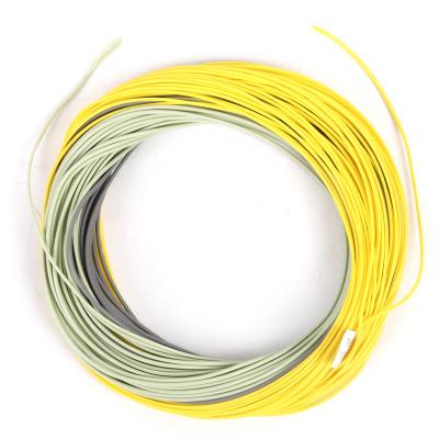 China Real Gold Floating 3D Floating WF Fly Fishing Line With 2 Welded Loops for sale