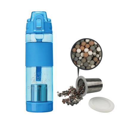 China Stored Portable Durable Plastic Water Bottle, Hydrogen Ion Alkaline Water Bottle And With Filter for sale