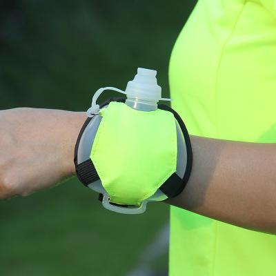 China Hot Selling Bpa Sustainable Food Grade PP Material Sports Free Wrist Running Water Bottle for sale