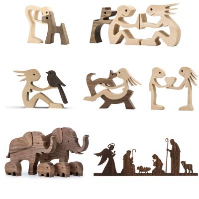 China Minimalist handmade wooden creative home ornaments and creative gifts. for sale