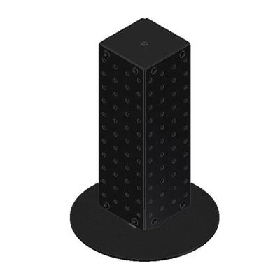 China Removable Black Table Tops 4 Sides Rotating Pegboard Display Stand for sale