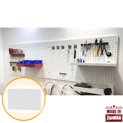 China Easy Assembly Pegboard Exhibition Fixture Garage Rack Tool Organizer Pegboard Wall For Tools for sale