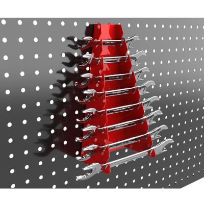 China Portable High Quality Red Wrench Pegboard Tool Storage Standard Rack for sale