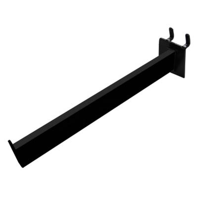 China Cascading Single Square Crossbar Tube Garage Hooks Black Rectangular Tubing Hook for sale