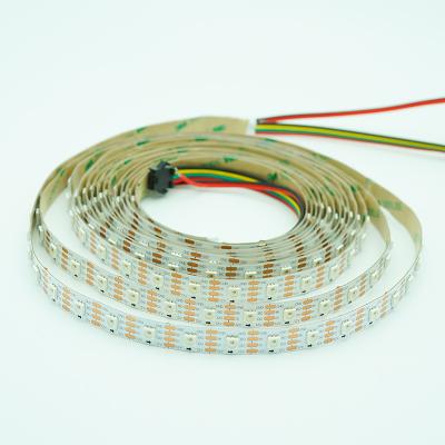 China theme park 60led rgb 12v rgb led strip light flexible strip 5050 smd pixel led strip WS2815 led pixel for sale