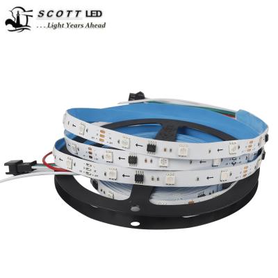 China theme park 30led 5050 smd rgb 12v rgb pixel led strip light flexible strip WS2811 led pixel strip for sale