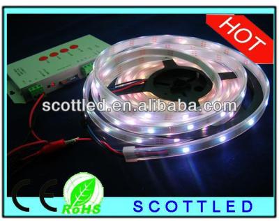 China Copper WS28112B led digital strip, 30leds/m, 5m/reel, Epistar led chip 5050 smd rgb build in ws2811 led for sale