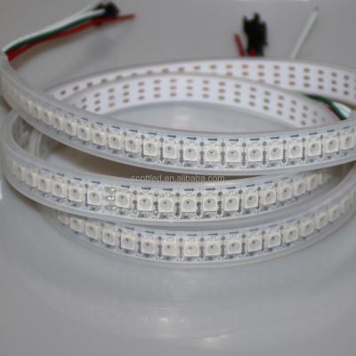 China High Brightness 5050 RGB 144 LED SK6812 Chip White PVC 5V PCB Digital LED Strip Light for sale