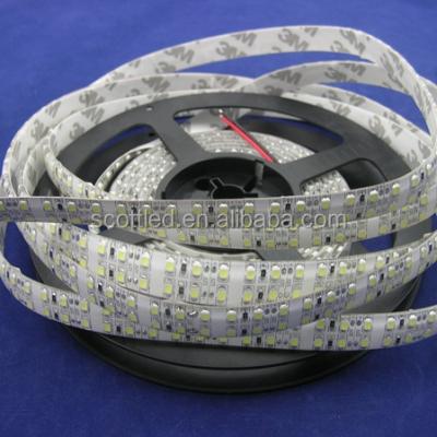 China PVC 1200LEDs 16.4ft high lumens double rows 240led/m smd 3528 flexible led strip white for sale