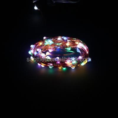 China Christmas decoration led light starry string 10m 100leds mini multicolor decorative led lights with battery SC-10M-100LEDS-multicolor for sale