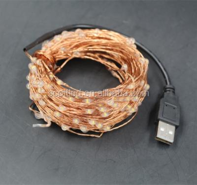 China USB Connector Copper Wire Led 1m 2m 3m 4m 5m 10m 20m Christmas Fairy Led Twinkle String Lights Holiday Decoration LED Outdoor String Light-10m for sale