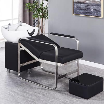 China Modern hot selling PU black hair wash shampoo chair portable sale leather salon furniture for sale