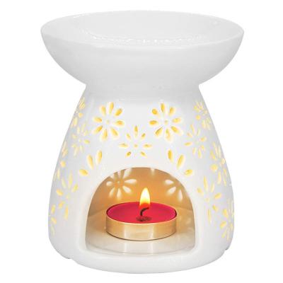 China Living Room Tealight Candles Holder for Spa Meditation Yoga Parlor Bedroom Home Decor Ceramic Essential Oil Burner Melt Warmer for sale