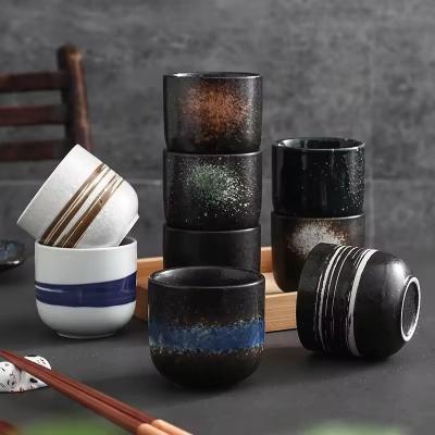 China 6.7 oz / 200ml Japanese Teacups Ceramic Coffee Cup Wholesale Kung Fu Drinkware Mugs Vintage Tea Cup Set for sale