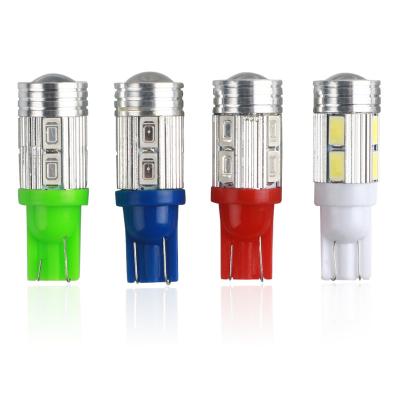 China NUYAO T10 LED Lamp Automobile Canbus 5630 Interior LED Bulb 12V Car W5W T10 6SMD 5630 Wedge Parking Bulb Lights for sale