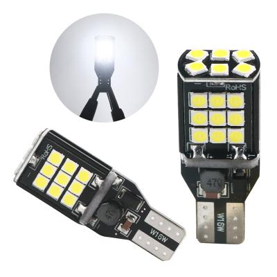 China Car License Plate Lights NUYAO Car T15 Instrument Lamp BA15S Ba15D P21W W16W 7443 T20 LED Bulb 1157 1156 3156 3157 3030 24SMD Canbus Reversing Bulb for sale