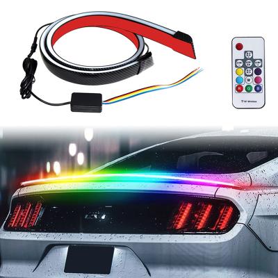 China Trunk Tail Parts / Rear Auto Car /car tatl Diffuser Spoiler LED Clip-on Lights Flexible Auto Wing Strip Car Boot Trunk Brake LED Styling Light Car Tail Spoiler for sale