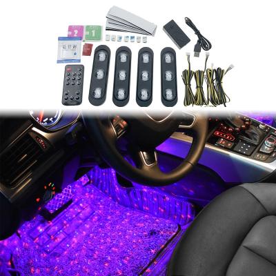 China Universal Auto RGB USB Control Colorful Auto Colorful Car Voice Atmosphere Light NUYAO Car Foor Floor LED Floor LED Star Interior Decorative Lights for sale