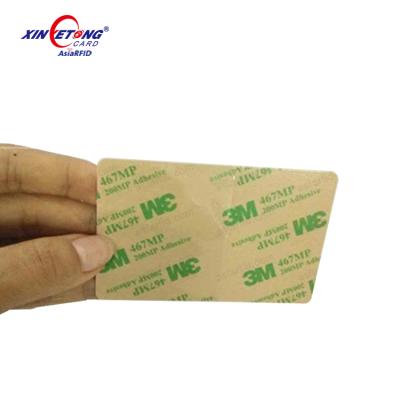 China Printable PVC/plastic 13.56mhz thermal card with 3m sticker paper rfid IC card for sale