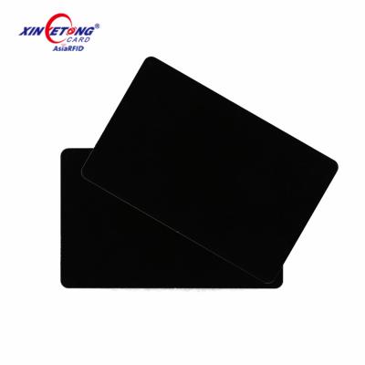 China Factory Price PVC Material 13.56 MHz Fudan 1K RFID Chip Total Black Blank Card for sale