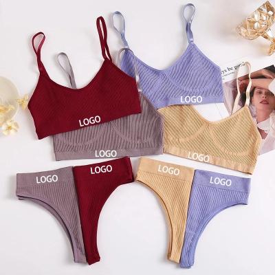 China QUICK DRY Women's Sexy Yoga Seamless Sports Women Top Panties Wire Free High Waist Bra Underwear Set Girls Wear Soft Active Fitness Crop for sale