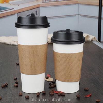 China Custom Handmade Disposable Paper Coffee Cup Holder Paper Cup Holder Paper Cup Sleeve for sale