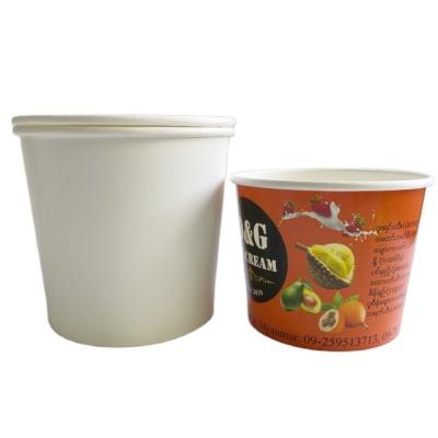 China Disposable Paper Cup Disposable Dessert Ice Cream Cup Food Ice Cream Cup Packaging for sale