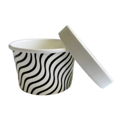 China Eco Friendly Disposable Bowl Paper Bowl Soup Cup 500ml Ice Cream Paper Cup for sale