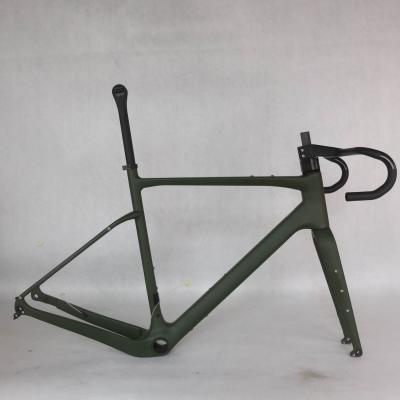 China Gravel/CX frame all super lightweight bicycle T1000 GRAVEL frame factory deirect sale GR044 disc cable inner gravel frame for sale