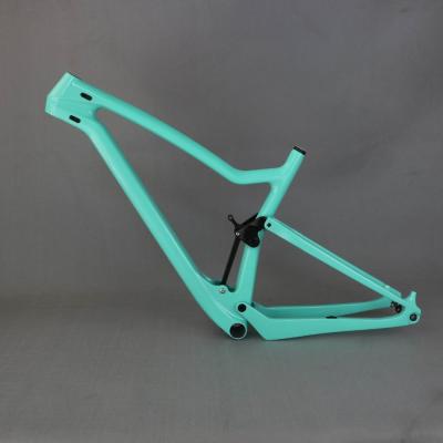 China 2019 New Blue MTB Mountain Bikes All Inner Cable 27.5er Boost Full Suspension Carbon Frame For XC Cross Country Mountain Bike Carbon for sale