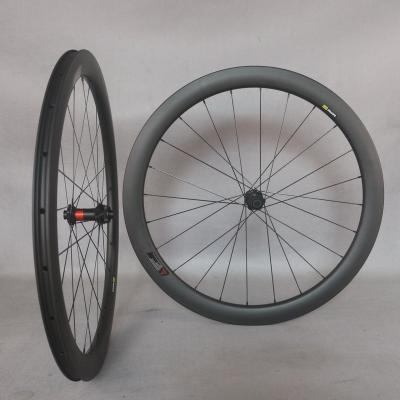 China Road Bikes Newest Tubeless Disc Road Wheelset UD Matte 50mm Depth 25mm Width Rim With 240 EXP Hub 24-24 Holes for sale