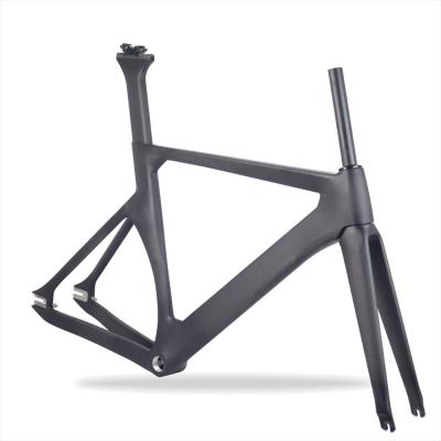 China Road bikes high quality fixed speed carbon fiber road bike frame with BSA, carbon track frame for sale